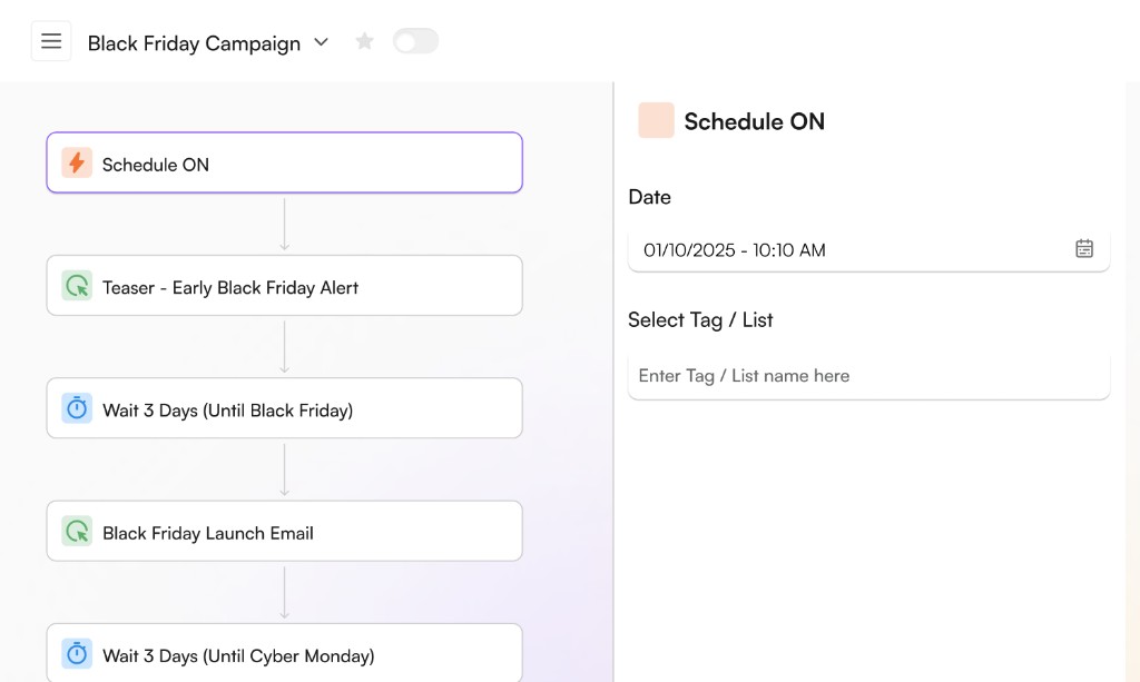 OpoShop automation flow editor